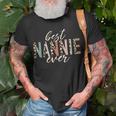 Best Nannie Ever Gifts Leopard Print Mothers Day Unisex T-Shirt Gifts for Old Men