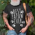Best Papaw Dog Dad Ever Fathers Day Cute Fathers Unisex T-Shirt Gifts for Old Men