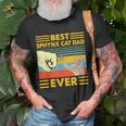 Best Sphynx Cat Dad Ever Retro Vintage Sunset Unisex T-Shirt Gifts for Old Men