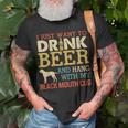 Black Mouth Cur Dad Drink Beer Hang With Dog Vintage T-Shirt Gifts for Old Men
