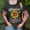 Blessed To Be Called Mom Funny Leopard Sunflower And Bee Unisex T-Shirt Gifts for Old Men