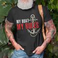 For Boat Captain My Boat My Rules T-Shirt Gifts for Old Men