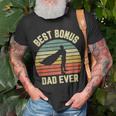 Bonus Dad Gift Cool Retro Hero Best Bonus Dad Ever Gift For Mens Unisex T-Shirt Gifts for Old Men