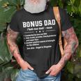 Bonus Dad Noun Connected By Love Not Dna Role Model Provider Unisex T-Shirt Gifts for Old Men