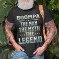 Boompa The Man The Myth The Legend Fathers Day Grandad Unisex T-Shirt Gifts for Old Men