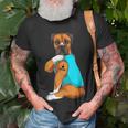 Boxer I Love Mom Tattoo Apparel Dog Mom Gifts Womens Unisex T-Shirt Gifts for Old Men