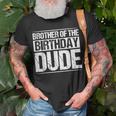 Brother Of The Birthday Dude Cousin Birthday Boy Party Boys Unisex T-Shirt Gifts for Old Men