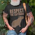 Capybara Gifts Respect The Capybara Cute Animal Unisex T-Shirt Gifts for Old Men