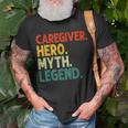 Caregiver Hero Myth Legend Retro Vintage Hausmeister T-Shirt Geschenke für alte Männer