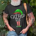 Cat Dad Elf Group Matching Family Christmas Daddy Men T-shirt Gifts for Old Men