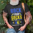 Celebrate Rock Your Socks World Down Syndrome Awareness Day Unisex T-Shirt Gifts for Old Men