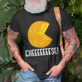 Cheeeeese Ironisches Zitat Käserei Bio-Lebensmittel T-Shirt Geschenke für alte Männer
