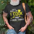 Chef Geek Food I Cook And I Know Things T-Shirt Gifts for Old Men