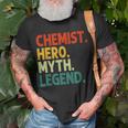 Chemist Hero Myth Legend Vintage Chemie T-Shirt Geschenke für alte Männer