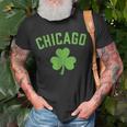 Chicago St Patricks Day Pattys Day Shamrock T-shirt Gifts for Old Men