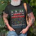Christmas Things Ugly Upside Down Light Stranger Bike T-Shirt Gifts for Old Men
