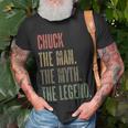 Chuck The Man The Myth The Legend | Funny Mens Boys Name Unisex T-Shirt Gifts for Old Men