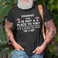 Cincinnati Ohio Ort Zum Besuchen Bleiben Usa City T-Shirt Geschenke für alte Männer