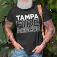City Of Tampa Fire Rescue Florida Firefighter T-Shirt Gifts for Old Men