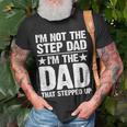 Cool Step Up Dad For Men Father Worlds Best Stepdad Ever Unisex T-Shirt Gifts for Old Men