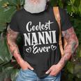Coolest Nanni Ever Indian Grandma Mimi Heart Typo Gift Unisex T-Shirt Gifts for Old Men