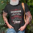 Courson Blood Runs Through My Veins Unisex T-Shirt Gifts for Old Men