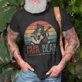 Mens Cute Papa Bear Vintage Fathers Day Retro Dad Guitar T-Shirt Gifts for Old Men