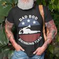Dad Bod Drinking Team American Us Flag Vintage Fathers Day T-Shirt Gifts for Old Men