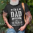 Im A Dad Grandpa And A Veteran Nothing Scares Me T-Shirt Gifts for Old Men