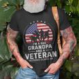 I Am A Dad Grandpa And A Veteran Nothing Scares Me Usa V3 T-Shirt Gifts for Old Men
