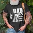 Dad Hero Crappie Fishing Legend Vatertag T-Shirt Geschenke für alte Männer