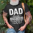 Dad Knows Everything Fathers Day New Name Is Daddy Gift For Mens Unisex T-Shirt Gifts for Old Men