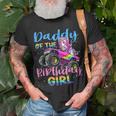 Daddy Of The Birthday Girl Racing Unicorn Monster Truck Bday Unisex T-Shirt Gifts for Old Men