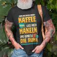 Damen Lustig Stricken Wolle Nähen Kaffee Spruch Geschenk T-Shirt Geschenke für alte Männer