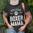 Damen Stolze Boxer Mama Dog Hunde Mutter Haustier T-Shirt Geschenke für alte Männer