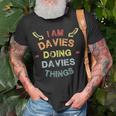 Davies Family Crest DaviesDavies Clothing Davies T Davies T Gifts For The Davies Png Unisex T-Shirt Gifts for Old Men