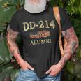 Dd214 Navy Alumni American Flag Military Retired Veteran Unisex T-Shirt Gifts for Old Men