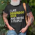 Didgeridoo Spruch Australien I Like Beer Didgeridoo T-Shirt Geschenke für alte Männer