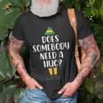 Does Somebody Need A Hug Christmas Elf Buddy T-shirt Gifts for Old Men