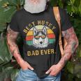 Dog Vintage Best Husky Dad Ever Funny Fathers Day Gifts Unisex T-Shirt Gifts for Old Men