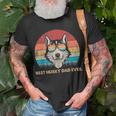 Dog Vintage Best Husky Dad EverFathers Day Gifts Unisex T-Shirt Gifts for Old Men