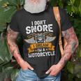 I Dont Snore I Dream Im A Motorcycle Biker Dad T-Shirt Gifts for Old Men