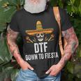 Dtf Down To Fiesta Funny Mexican Skull Cinco De Mayo Unisex T-Shirt Gifts for Old Men