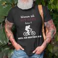 E Bike Rentner Pedelec Fahrrad Elektro Rad Ebike T-Shirt Geschenke für alte Männer