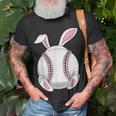 Easter Bunny Baseball - Funny Easter Baseball Rabbit Ears Unisex T-Shirt Gifts for Old Men
