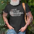 Eat Sleep Baseball Repeat Funny Baseball Fun Unisex T-Shirt Gifts for Old Men
