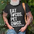 Eat Tacos Pet Dogs Tacos And Wigglebutts Retro Unisex T-Shirt Gifts for Old Men