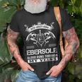 Ebersole Blood Runs Through My Veins Unisex T-Shirt Gifts for Old Men