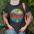 Eduardo Hemd Vintage Sunset Eduardo Groovy Tie Dye T-Shirt Geschenke für alte Männer