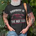 Everybody In The Hot Tub Funny Crawfish Crayfish Eating Unisex T-Shirt Gifts for Old Men